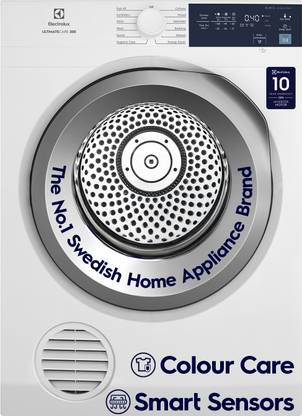 Electrolux 8.5 kg Smart Sensors, Colour Care,Venting Dryer with Reverse Tumbling, White,UltimateCare 300, Dryer White