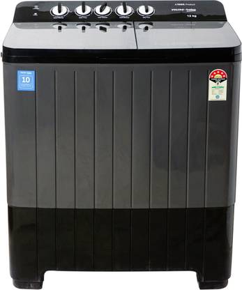 Voltas Beko 12 kg Semi Automatic Top Load Washing Machine Black, Grey