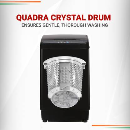 ONIDA 7.5 kg 5 Star Dual Action Pulsator Quadra Scrub Fully Automatic Top Load Washing Machine Black
