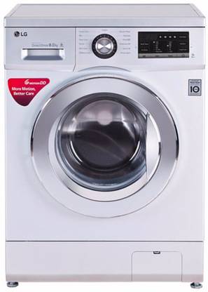 LG 8 kg Fully Automatic Front Load Washing Machine with In-built Heater Silver