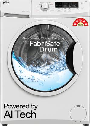 Godrej 8 kg With AI Tech, Steam Wash Fully Automatic Front Load Washing Machine with In-built Heater White