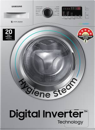 Samsung 6.5 kg with Steam Fully Automatic Front Load Washing Machine Silver