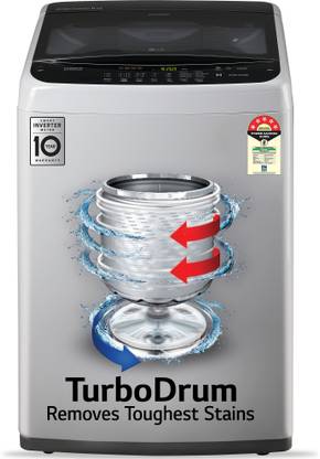 LG 8 kg with Inverter,5 Star Fully Automatic Top Load Washing Machine Silver