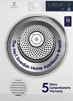 Electrolux 8.5 kg Smart Sensors, Colour Care,Venting Dryer with Reverse Tumbling, White,UltimateCare 300, Dryer White