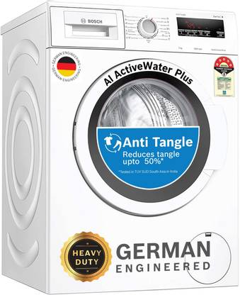 BOSCH 7 kg AntiTangle,AntiVibration,1200RPM Fully Automatic Front Load Washing Machine with In-built Heater White