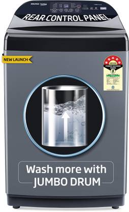 Voltas Beko 9 kg Fully Automatic Top Load Washing Machine Grey