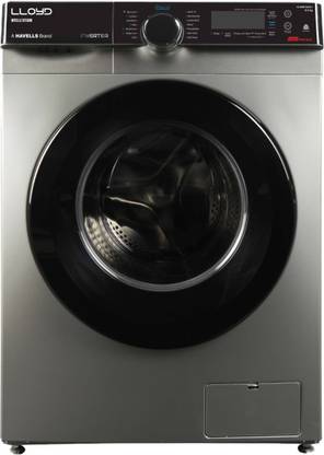 Lloyd by Havells 8 kg Fully Automatic Front Load Washing Machine with In-built Heater Grey