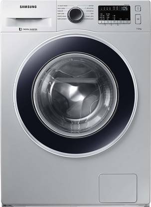 SAMSUNG 7 kg Fully Automatic Front Load Washing Machine with In-built Heater Silver