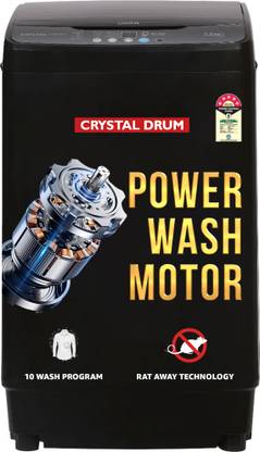 ONIDA 7.5 kg 5 Star Dual Action Pulsator Quadra Scrub Fully Automatic Top Load Washing Machine Black