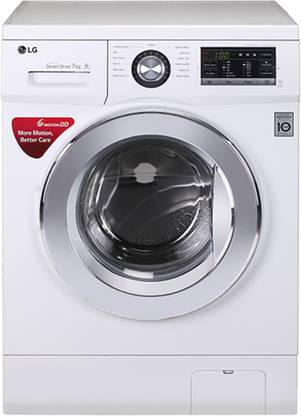 LG 7 kg Fully Automatic Front Load Washing Machine with In-built Heater White