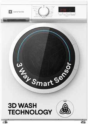 realme TechLife 7 kg 5 Star Power Clean Fully Automatic Front Load Washing Machine with In-built Heater White