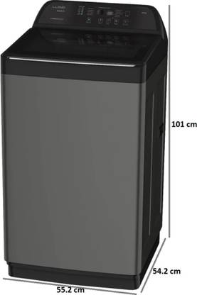 Lloyd 7.5 kg Fully Automatic Top Load Washing Machine with In-built Heater Grey