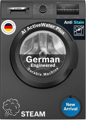 BOSCH 7 kg Fully Automatic Front Load Washing Machine Black, Grey