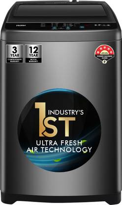 Haier 6.5 kg Fully Automatic Top Load Washing Machine Grey