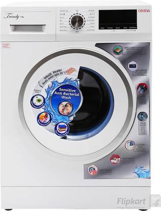ONIDA 7.5 kg Fully Automatic Front Load Washing Machine with In-built Heater White