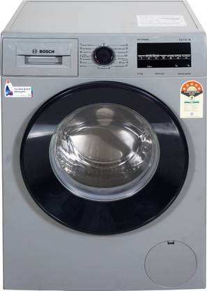 BOSCH 7.5 kg Fully Automatic Front Load Washing Machine with In-built Heater Silver