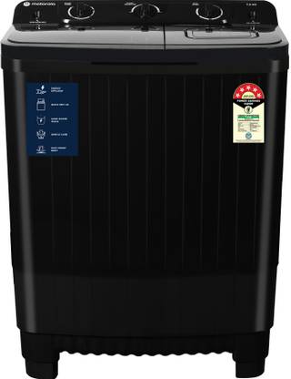 MOTOROLA 7.5 kg 5 star rating Semi Automatic Top Load Washing Machine Black  (MTSA755NNNDB)