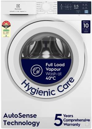 Electrolux 9 kg 5 Star EcoInverter, 40C Vapour Wash,UltimateCare 300 Fully Automatic Front Load Washing Machine White