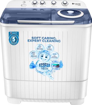 Singer 10 kg Semi Automatic Top Load Washing Machine White, Blue