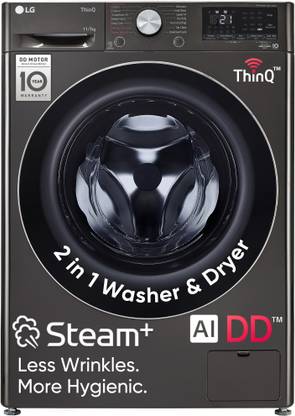 LG 11 kg Fully Automatic Front Load Washing Machine Black, Grey