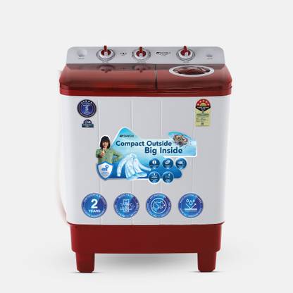 Sansui 7 kg Semi Automatic Top Load Washing Machine Red
