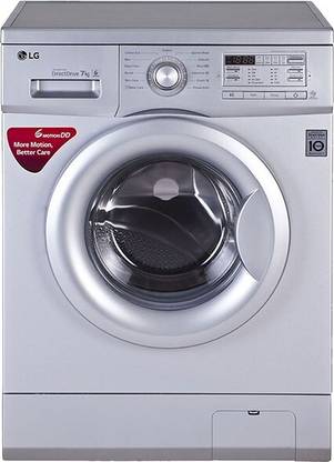 LG 7 kg Fully Automatic Front Load Washing Machine with In-built Heater Silver