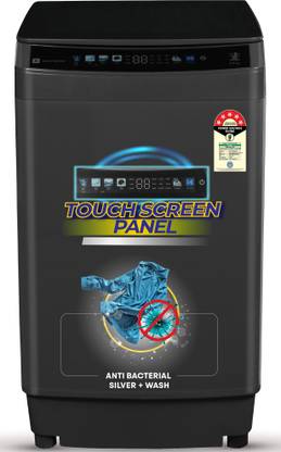 realme TechLife 8.5 kg 5 Star, Touch Screen Panel with Anti-Bacterial (Silver+ Wash) Fully Automatic Top Load Washing Machine Grey
