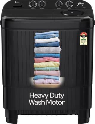 Godrej 10 kg 5 Star Aquajet Pulsator, Drying at 1400 RPM Speed, Spin Shower, Semi Automatic Top Load Washing Machine Black