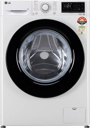 LG 7 kg AI Direct Drive Technology Fully Automatic Front Load Washing Machine with In-built Heater White