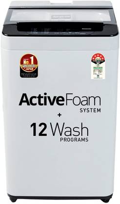 Panasonic 6.5 kg 12 Wash Programs Active Foam Wash Fully Automatic Top Load Washing Machine Silver