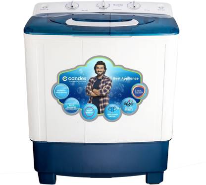 Candes 7.8 kg 5 Star Semi Automatic Top Load Washing Machine Blue, White