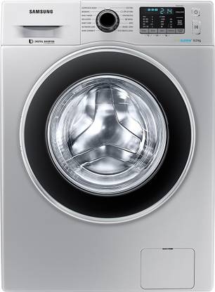Samsung 8 kg Fully Automatic Front Load Washing Machine with In-built Heater Silver