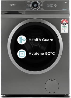 Midea 7 kg 5 Star Fully Automatic Front Load Washing Machine with In-built Heater Grey