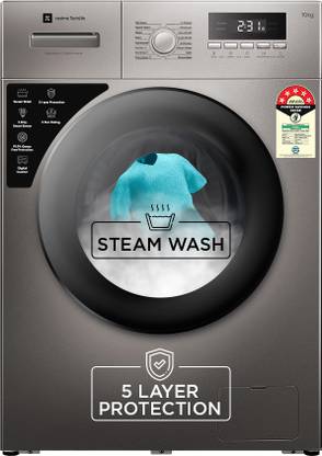 realme TechLife 10 kg Fully Automatic Front Load Washing Machine with In-built Heater Grey