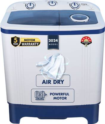 MarQ by Flipkart 6.5 kg 5 Star Rating Innowash Range Semi Automatic Top Load Washing Machine Blue, White