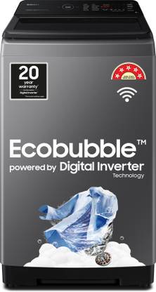 Samsung 8 kg 5 star, Ecobubble, Super Speed, Wi-Fi, Digital Inverter, Fully Automatic Top Load Washing Machine Grey