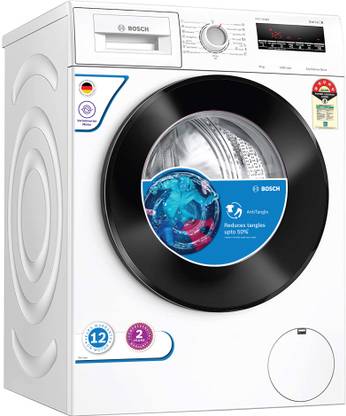 BOSCH 8 kg AntiTangle,AntiVibration,1200RPM Fully Automatic Front Load Washing Machine with In-built Heater White