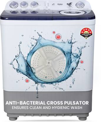 Haier 8 Kg Oxyi Dry Technology, 1300 RPM, Spray Function, Wash Programs, Magic Filter, Rat Mesh Semi Automatic Top Load Washing Machine Multicolor