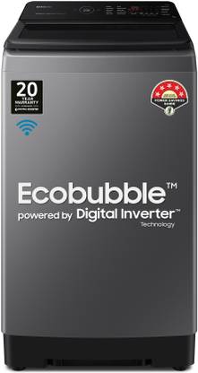 [For HDFC Bank Credit Card EMI] SAMSUNG 9 kg 5 star, Ecobubble, Wi-Fi, Digital Inverter, Fully Automatic Top Load Washing Machine Grey  (WA90BG4542BDTL)