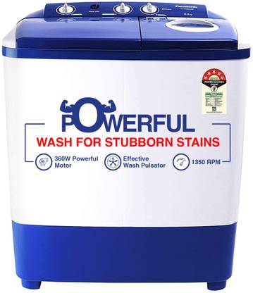 Panasonic 6.5 kg 5 star Semi Automatic Top Load Washing Machine White, Blue