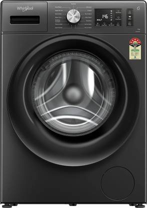 Whirlpool 7 kg 5 Star Inverter 100+ Tough Stains, Steam Technology, Fully Automatic Front Load Washing Machine with In-built Heater Grey