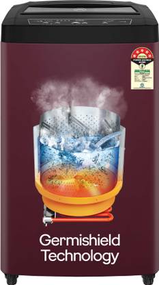 Godrej 7.5 Kg 5 Star Germ Shield Technology & Roller Coaster Wash Technology Fully Automatic Top Load Washing Machine with In-built Heater Black, Maroon