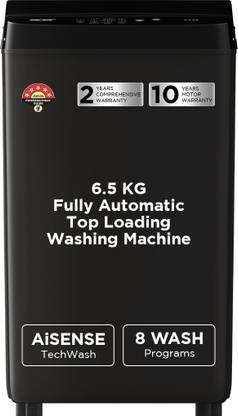 Acer 6.5 kg Fully Automatic Top Load Washing Machine Black