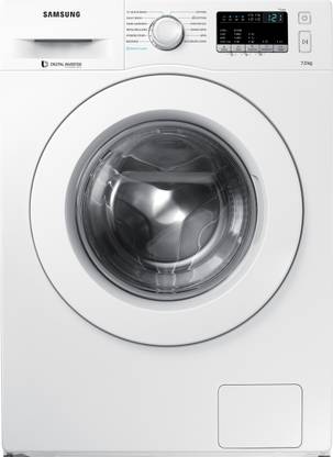 Samsung 7 kg Inverter Fully Automatic Front Load Washing Machine with In-built Heater White