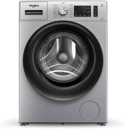 Whirlpool 7 kg with Steam,inverter Fully Automatic Front Load Washing Machine with In-built Heater Silver