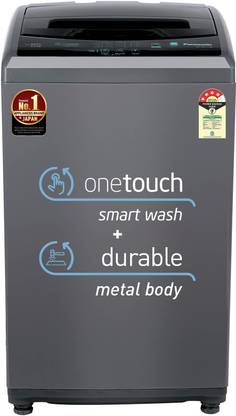 Panasonic 6 kg 4 Star 8 Wash Program AquaBeat Wash Fully Automatic Top Load Washing Machine Grey