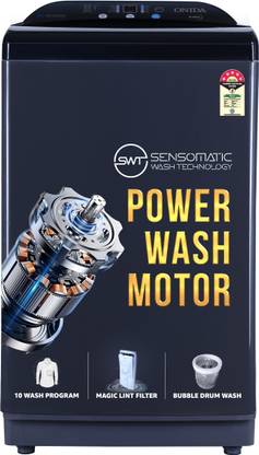 ONIDA 8 kg 5 Star With Sensomatic Wash Technology Fully Automatic Top Load Washing Machine Grey