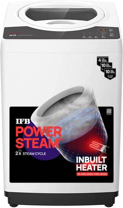 IFB 6.5 kg 5 Star Power Steam In-built Heater Hard, Smart Sense Fully Automatic Top Load Washing Machine with In-built Heater White