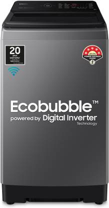 SAMSUNG 10 kg Wi-Fi EnabledInverter 5 Star with Ecobubble Technology Fully Automatic Top Load Washing Machine Grey