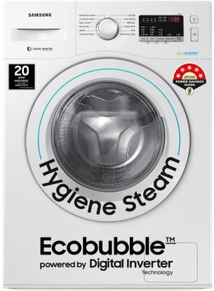 SAMSUNG 6.5 kg with Steam Fully Automatic Front Load Washing Machine with In-built Heater White